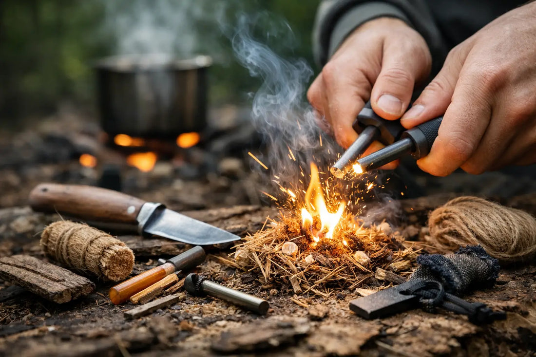 Guide für Bushcraft Feuerstarter im Einsatz