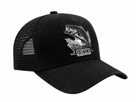 Mitsch Angler Trucker Cap Angelcap – Outdoor Basecap mit atmungsaktivem Mesh & hochwertigem Fisch-Patch – Verstellbar, Robust & Leicht – Perfekt zum Angeln, Wandern & für Freizeit